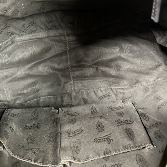 Vintage Gucci Canvas Hobo Bag Purse - Picture 15 of 16